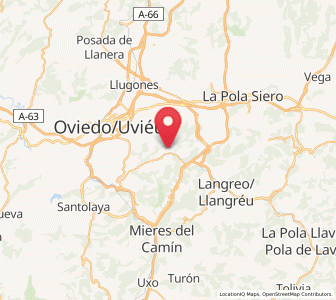 Map of Argollanes, Asturias