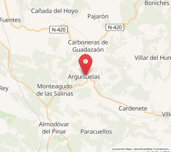 Map of Arguisuelas, Castille-La Mancha