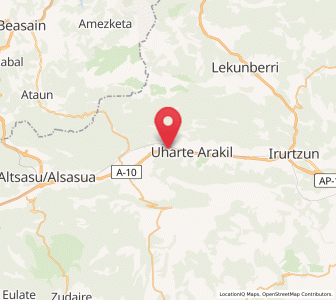 Map of Arruazu, Navarre