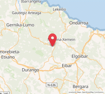 Map of Arta, Basque Country