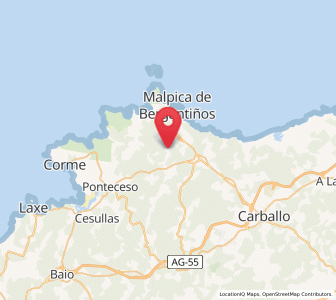 Map of As Pozacas, Galicia