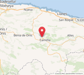 Map of Asiego, Asturias