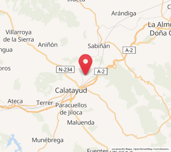 Map of Augusta Bilbilis, Aragon