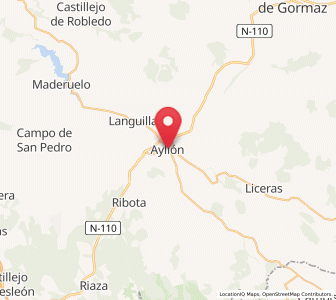 Map of Ayllón, Castille and León