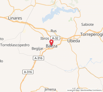 Map of Baeza, Andalusia