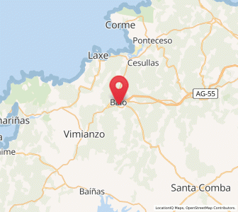 Map of Baio, Galicia