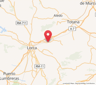 Map of Baldazos, Murcia