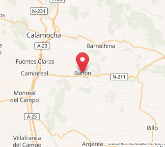 Map of Bañón, Aragon