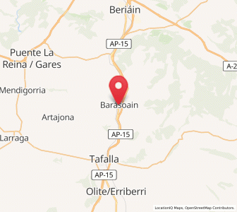 Map of Barásoain, Navarre