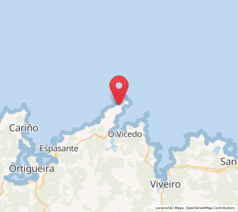 Map of Bares, Galicia