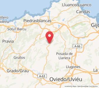 Map of Barredo, Asturias