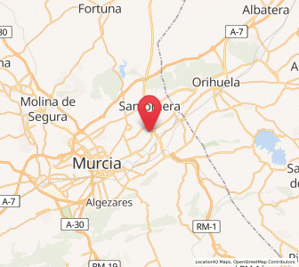 Map of Barrio de San José Obrero, Murcia