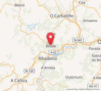 Map of Beade, Galicia