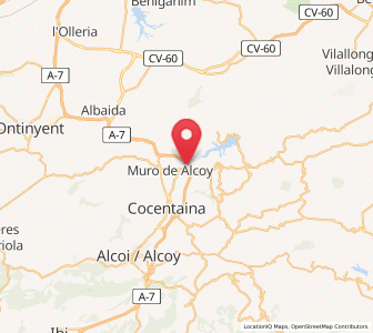 Map of Benamer, Valencia