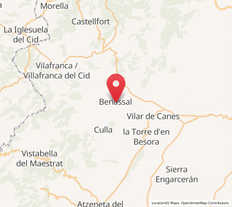 Map of Benassal, Valencia