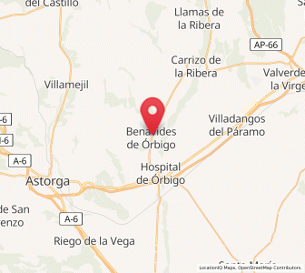 Map of Benavides, Castille and León