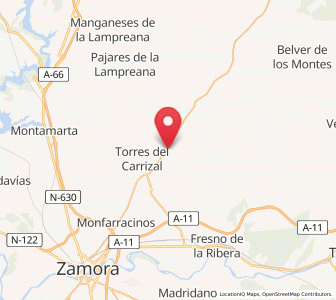 Map of Benegiles, Castille and León