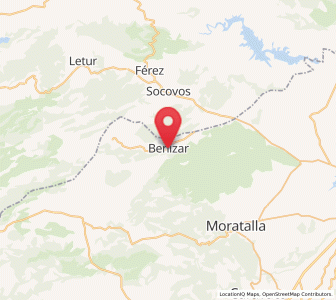 Map of Benizar, Murcia