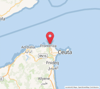Map of Benzú, Ceuta
