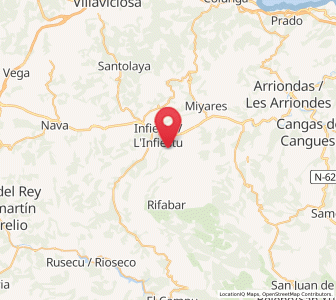 Map of Berbio, Asturias