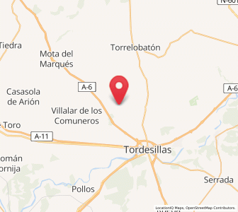 Map of Bercero, Castille and León