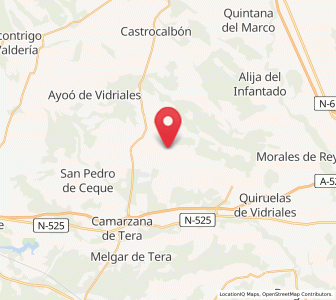 Map of Bercianos de Vidriales, Castille and León