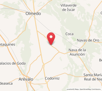Map of Bernúy de Coca, Castille and León