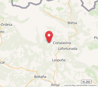 Map of Bestué, Aragon