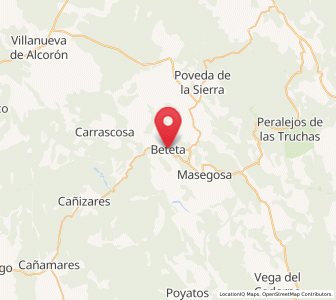Map of Beteta, Castille-La Mancha