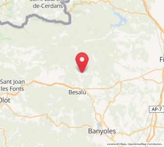 Map of Beuda, Catalonia