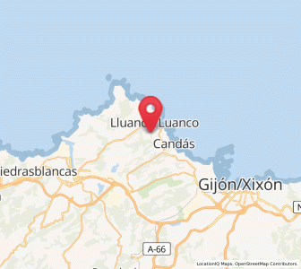 Map of Bocines, Asturias