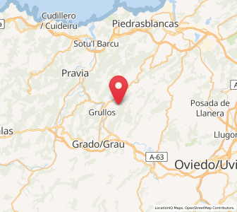 Map of Bohiles, Asturias