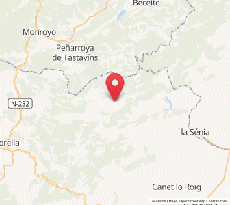 Map of Bojar, Valencia