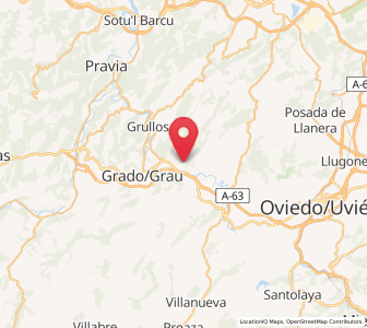 Map of Bolgues, Asturias