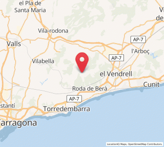 Map of Bonastre, Catalonia