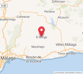 Map of Borge, Andalusia