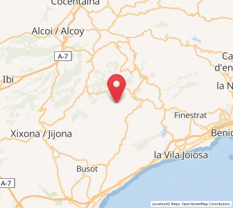 Map of Bortolons, Valencia