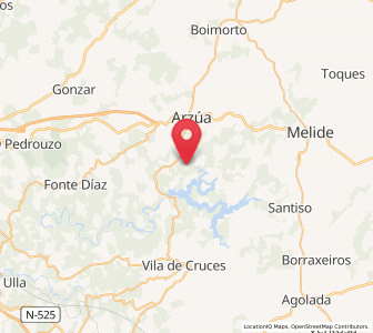 Map of Brandeso, Galicia