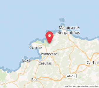 Map of Brantoas, Galicia