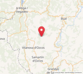 Map of Brusquete, Asturias
