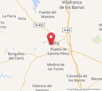 Map of Buen Suceso, Extremadura