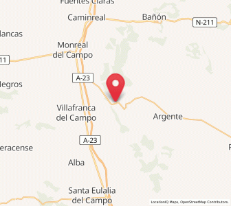 Map of Bueña, Aragon