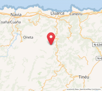 Map of Businán, Asturias