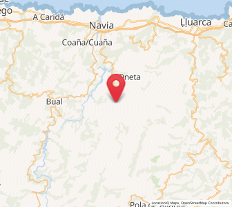 Map of Busmente, Asturias