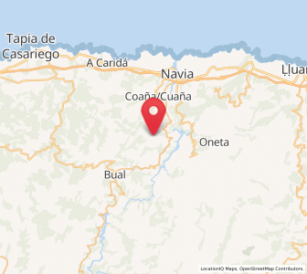 Map of Bustabernego, Asturias