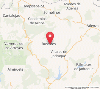 Map of Bustares, Castille-La Mancha