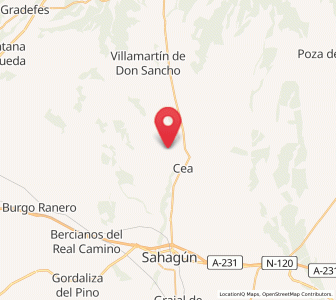 Map of Bustillo de Cea, Castille and León