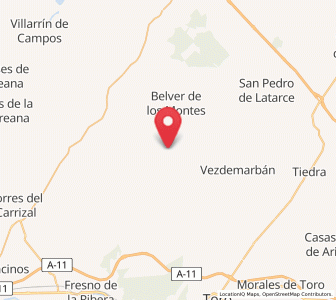 Map of Bustillo del Oro, Castille and León