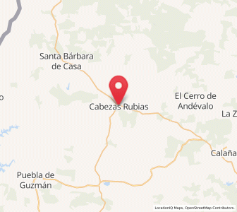 Map of Cabezas Rubias, Andalusia
