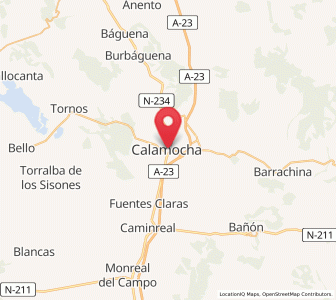 Map of Calamocha, Aragon